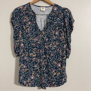 Good hart matilda Jane floral puff sleeve blouse medium